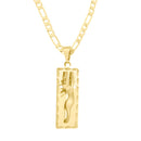Corrente Modelo 3 Por 1 Fecho Gaveta 2,5mm - 6g - 70 Cm + Pingente Placa Cristo 3d Diamantada - 2,5 X 1,0 Cm