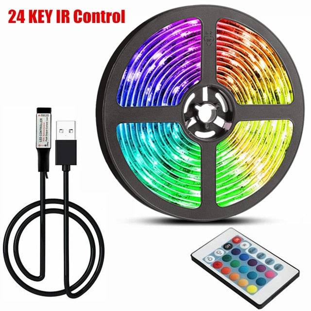 Luzes de tiras RGB por controle Bluetooth