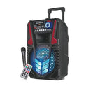 Caixa De Som Amplificada Star Light Af 8 150w C/ Microfone E Controle Bluetooth/fm/usb/sd Sumay