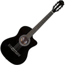 Violao Acustico Classico Nylon Ppce-4eq Bk C/ Cutaway Preto Waldman