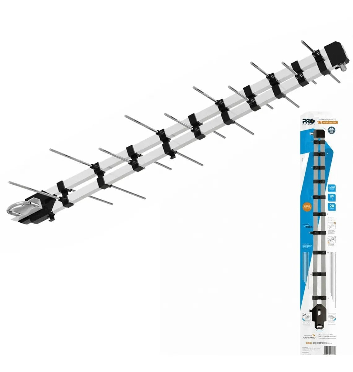 Antena Digital 20 Elementos 14dbi Cx Individual Prohd-1040lte02 Proeletronic
