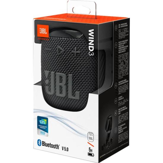 Caixa de Som JBL Wind 3 Bluetooth Portátil 5w Preta