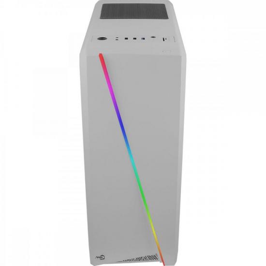 Gabinete Gamer Aerocool Cylon Branco RGB Lateral Vidro