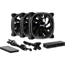 Kit 3 Coolers Aerocool Astro 12 PRO ARGB + Hub + Controle
