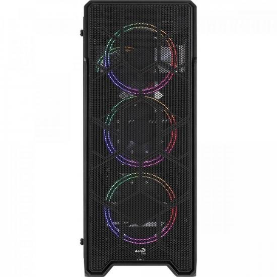 Gabinete Gamer Aerocool Ore Saturn Preto RGB Lateral Acrílico