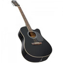 Violão HARMONICS Eletroacústico Folk Aço GE-30BK Preto