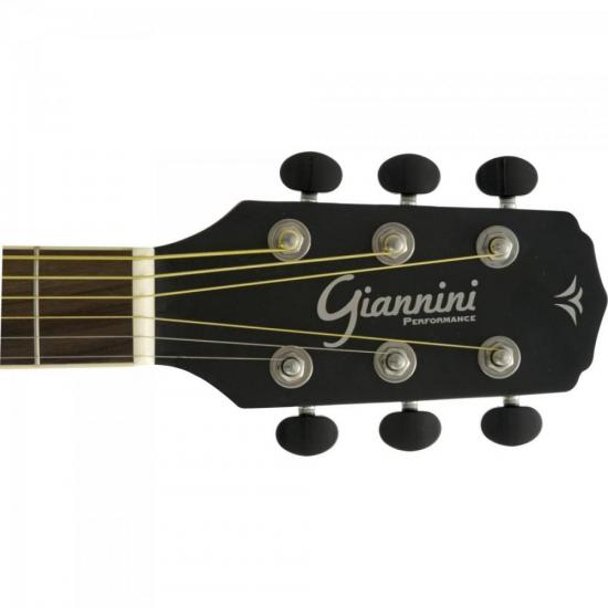 Violão Giannini GF1D CEQ Eletroacústico Aço Preto