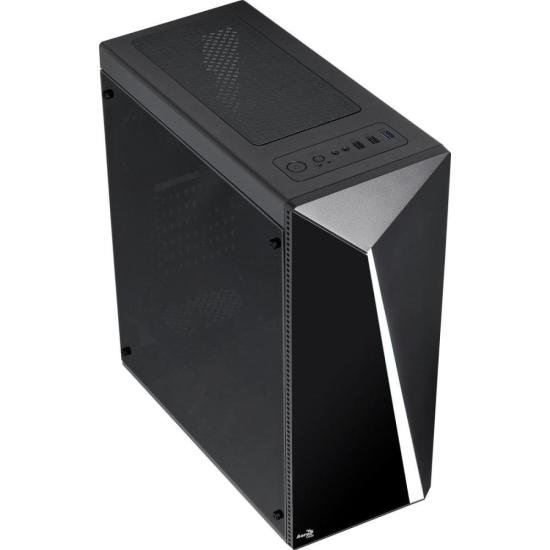 Gabinete Gamer Aerocool Shard Preto RGB Lateral Acrílico