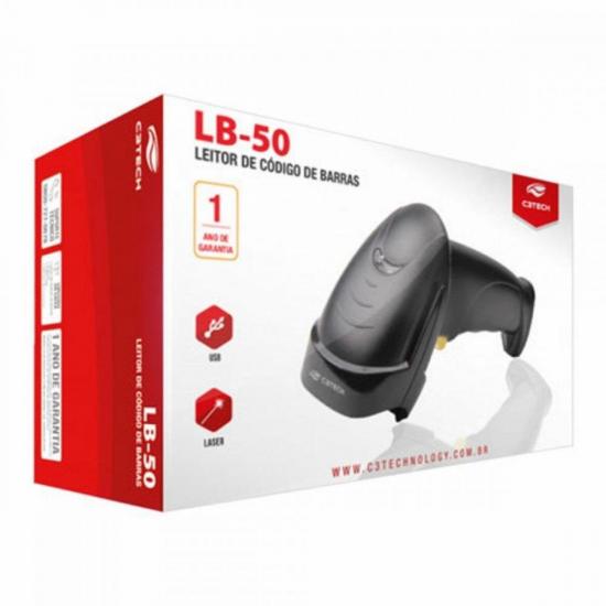 Leitor de Código de Barras C3Tech LB-50BK USB