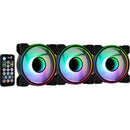 Kit 3 Coolers Aerocool Mirage 12 Pro ARGB + Hub + Controle