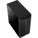 Gabinete Gamer Aerocool Split Preto RGB Lateral Vidro
