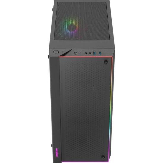 Gabinete Gamer Aerocool Skribble Preto RGB Lateral Vidro