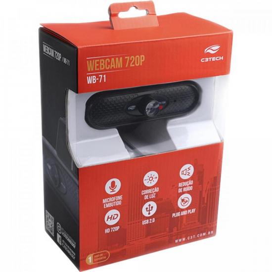 Webcam C3Tech WB-71BK Preto