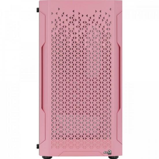 Gabinete Gamer Aerocool Trinity Mini Rosa Lateral Vidro