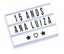Letreiro Quadro Led Painel Cinema A4 96 Letras