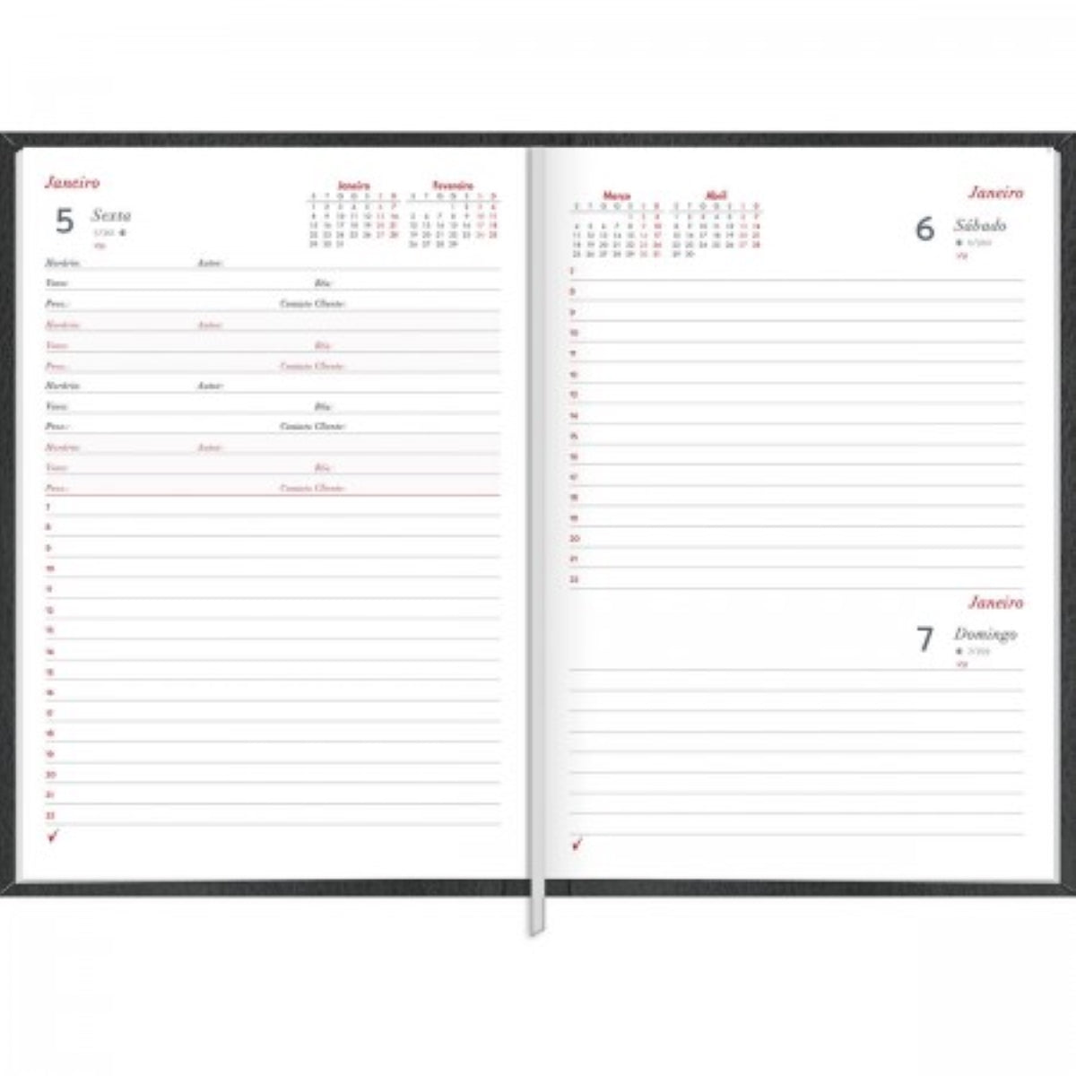 Agenda Executiva Costurada Diária 14,5x20,5 Cm Advogado 2024