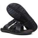 Chinelo Masculino De Couro Preto 5001