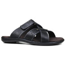 Chinelo Masculino De Couro Preto 5001