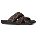 Chinelo Masculino De Couro Chocolate 5001