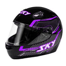 Capacete Sky Gamma Preto Brilho C/ Transfer Lavanda 62