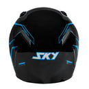 Capacete Sky Gamma Preto Brilho Transf Azul 58