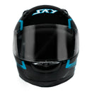 Capacete Sky Gamma Preto Brilho Transf Azul 62