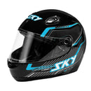 Capacete Sky Gamma Preto Brilho Transf Azul 62