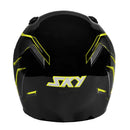 Capacete Sky Gamma Preto Brilho Transf Verde/amarelo 56