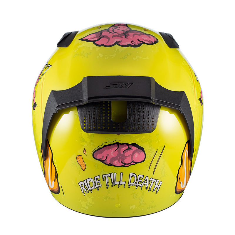 Capacete Sky Two Zombie Verde Brilho Transf Verde 56