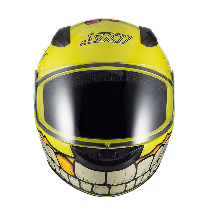 Capacete Sky Two Zombie Verde Brilho Transf Verde 62