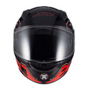 Capacete Sky Two Sorah Preto Brilho Transf Vermelho 58