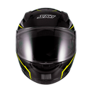 Capacete Sky Two Soldier Preto Brilho Transf Amarelo 56