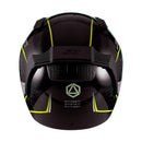 Capacete Sky Two Soldier Preto Brilho Transf Amarelo 62