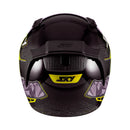 Capacete Sky Two Cyber Snake Preto Brilho Transf Amarelo 58