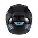 Capacete Sky Two Cyber Snake Preto Fosco Transf Azul 58