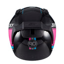 Capacete Sky Two Anos 90 Preto Fosco Transf Azul/rosa 58