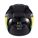 Capacete Sky Two Anos 90 Preto Fosco Transf Azul/amarelo 56