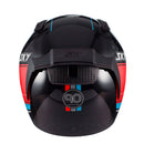 Capacete Sky Two Anos 90 Preto Fosco Transf Azul/vermelho 58