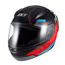 Capacete Sky Two Anos 90 Preto Fosco Transf Azul/vermelho 60