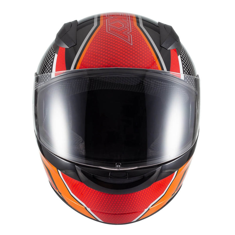 Capacete Sky Two Legends Preto Brilho Transf Laranja 56