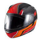 Capacete Sky Two Legends Preto Brilho Transf Laranja 58