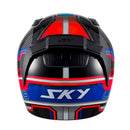 Capacete Sky Two Legends Preto Fosco Transf Vermelho 56