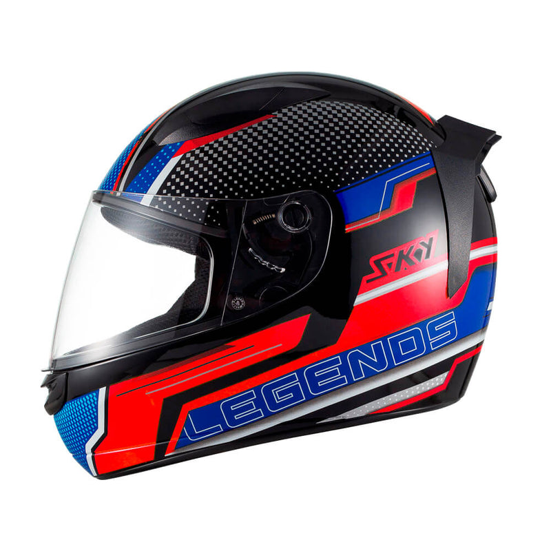 Capacete Sky Two Legends Preto Fosco Transf Vermelho 60