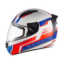 Capacete Sky Two Legends Branco Brilho Transf Vermelho 56