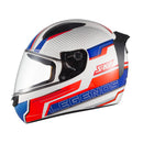 Capacete Sky Two Legends Branco Fosco Transf Vermelho 62