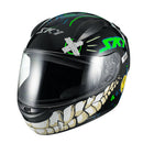 Capacete Sky Two Chaos Preto Fosco Transf Verde 60