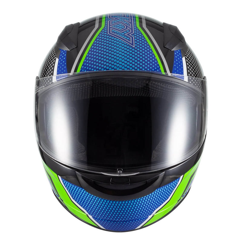 Capacete Sky Two Legends Preto Brilho Transf Verde 58