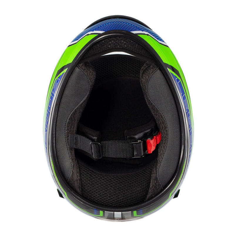 Capacete Sky Two Legends Preto Brilho Transf Verde 58