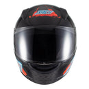 Capacete Sky Two Samurai Preto Brilho Transf Vermelho 62