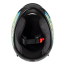 Capacete Sky Two Samurai Preto Brilho Transf Azul 58